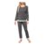 Sopesil Womens Cotton Pajama Set 2-Piece Grey