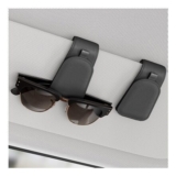 Sotfamily Sunglass Holder for Car Visor, Black 2-Pack