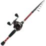 Sougayilang Baitcasting Fishing Set Carbon Fibre Rod, 7.2:1 Reel, Red 1.8m Sougayilang Fishing Tackle