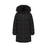 SoulCal Womens Water Resistant Faux Fur Trim Puffer Jacket