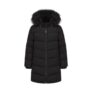SoulCal Womens Water Resistant Faux Fur Trim Puffer Jacket