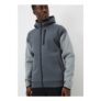 Souluxe Charcoal Panel Zip up Hoodie Charcoal
