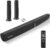 Soundbar for TV,90W 2-in-1 Detachable Sound Bar wit Auto Volume Boost, TV Speakers with Bluetooth 5.3/ARC/Optical/AUX Connect, Home Cinema Soundbars for PC/Gaming/Projectors,1 Set