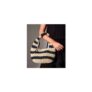 South Beach Black Striped Straw Grab Bag