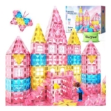 Soyee Magnetic Tiles 102 PCS with 2 Stairs, Princess Blocks