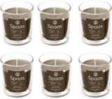 Spaas 6X Scented Candle 25h, Twinkling Touch, Khaki