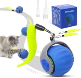 Speedy Tail 3.0 Cat Toy, 2025 NEW Interactive Cat Toy, Three Mode Switching interactive cats ball, Two Speed Adjustment, Interactive cat toys for Indoor/Outdoor (Blue)