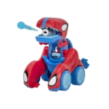 Spidey and his Amazing Friends MARVEL Spidey-Rex Racer – 8-Inch Vehicle with Sounds that Transforms from Vehicle Into Dinosaur