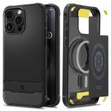 Spigen Rugged Armor MagFit Case for iPhone 15 Pro Max, Compatible with MagSafe Accessories – Matte Black Sold by Spigen EU / FBA