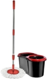 Spin Mop and Bucket Set 16 Litres Microfibre Mop Head Long Handle Extendable Stainless Steel Floor Cleaning 360 Rotating Mop with Easy Wringer Wet and Dry – By Orion Stationery