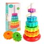 Spinning Stacking Tower with Sensory Rainbow Rings