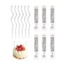Spiral Birthday Candles, 36 Pcs Silver Metallic Twist