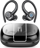 Sport Wireless Earbuds, 48H Bluetooth 5.3 Headphones with Earhooks, ENC Mic