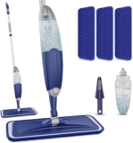 Spray Mop Hardwood Floor Mops for Cleaning – Dry Wet Microfibre Floor Cleaning Mop with 3 Washable Reusable Pads Refills, Wet Spray Mop Refillable Dust Flat Mop for Wood Laminate Tile Floors