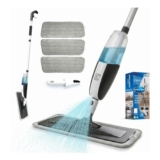 Spray Mop with Washable Pads, 360 Swivel, Wet/Dry, Microfiber Pads