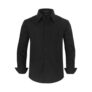 Spring&Gege Boys Long Sleeve Dress Shirt Black 146cm