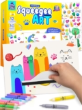 Squeegee Art Kit for Kids – Animals Theme Painting Craft Kit for Ages 4-12