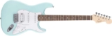 Squier by Fender Debut Collection HSS Stratocaster Electric Guitar, Laurel Fingerboard, White Pickguard, Daphne Blue c/w 2 Year Warranty