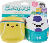 Squishmallows Chewmees 3.5-Inch Hasina Tennis Ball Howie Soccer Ball Chew Mees by Original Pet Toy 2 pieces