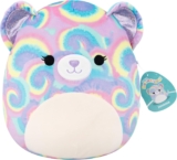 Squishmallows Original 12-Inch Jonessa the Psychadelic Tie-Dye Bear Collectable Cute Plush Toy, Cuddly Toys for Children, Soft Toys, Cute Teddies Suitable for Girls and Boys Ages 3