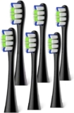 Standard Clean Brush Head Replacements Compatible with All Oclean Electric Handles, 6 Pack Black