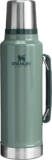 Stanley 1913 Classic Legendary Thermal Flask 1.4L – Keeps Hot Or Cold for 40 Hours – BPA-Free Insulated Bottle – Stainless Steel Coffee Flask – Leakproof – Dishwasher Safe – Hammertone Green