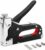 Staple Gun,Heavy Duty Staple Gun 4-in-1 Upholstery Heavy Duty Staple with 800 Staples,Adjustment Nail Steel Gun for Wood, Crafts, Carpentry, Decoration DIY