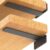 Starunder 6 Pack Floating Shelf Brackets, 8 inch Heavy Duty Industrial Shelf Bracket, Black Metal L Brackets