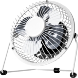 Status 4 Inch USB Desk Fan, Mini Portable Single Speed Personal Cooling Fan for Office, Laptop and Travel Use, White (SUSBWHWFAN1PKB4)