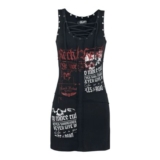 Stay a Little Longer Mini Dress Black by Rock Rebel by EMP