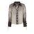 Steampunk Retro Drawstring Shirt Long-Sleeved Shirt Beige-Brown