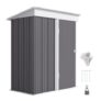 Steel Garden Shed, Small Lean-to Shed, 5×3 Ft,