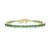 Sterling Silver 14K Gold Plated Emerald Cubic Zirconia Tennis Bracelet