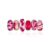 Sterling Silver Core Murano Glass Beads, Translucent Red Pink Floral