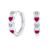 Sterling Silver Heart Huggie Earrings for Girls, Nickel Free
