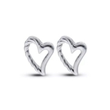 Sterling Silver Heart Stud Earrings