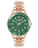Steve Madden Womens Genuine Crystal Accented Bracelet Watch