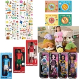 Sticker Activity £1.99 / Little Journey Books £2.99 / Huggable Plush £9.99 / Monster High Dolls £9.99 / Football Figures 20cm £12.99 More