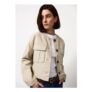 Stone Cropped Linen Blend Shacket