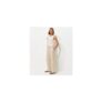 Stone Linen Look Wide Leg Drawstring Trousers