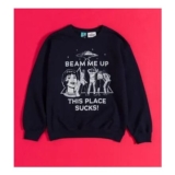 Stranger Things Beam Me up Navy Sweater