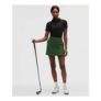 Stretch Twill Front Pleat Golf Skirt Embroidered Logo