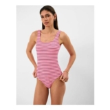 Stripe Crinkle Textured Swimsuit Multi
