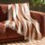Stripe Sofa Throw 140 x 200cm – Burnt Orange w/Code