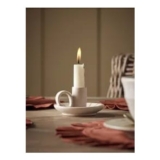 Striped Dinner Candle Holder – Cinnamon