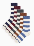 Striped Mens Ankle Socks, Pack of 5, size 6 – 8.5, free C&C