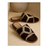Suede Raffia Sandals