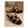 Suede Raffia Sandals