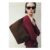 Suede Shoulder Bag with Stitching