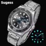 Sugess New Diving Mens Watch Automatic Mechanical WristWatches 10Bar NH35A Movement Sapphire Luminous Ceramic Bezel S450-2